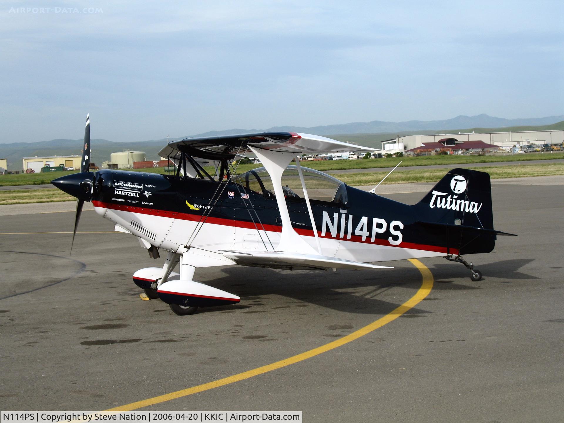 N114PS, 1998 Aviat Pitts S-2C Special C/N 6006, Tutima 1998 S-2C @ Mesa Del Rey Airport, King City, CA