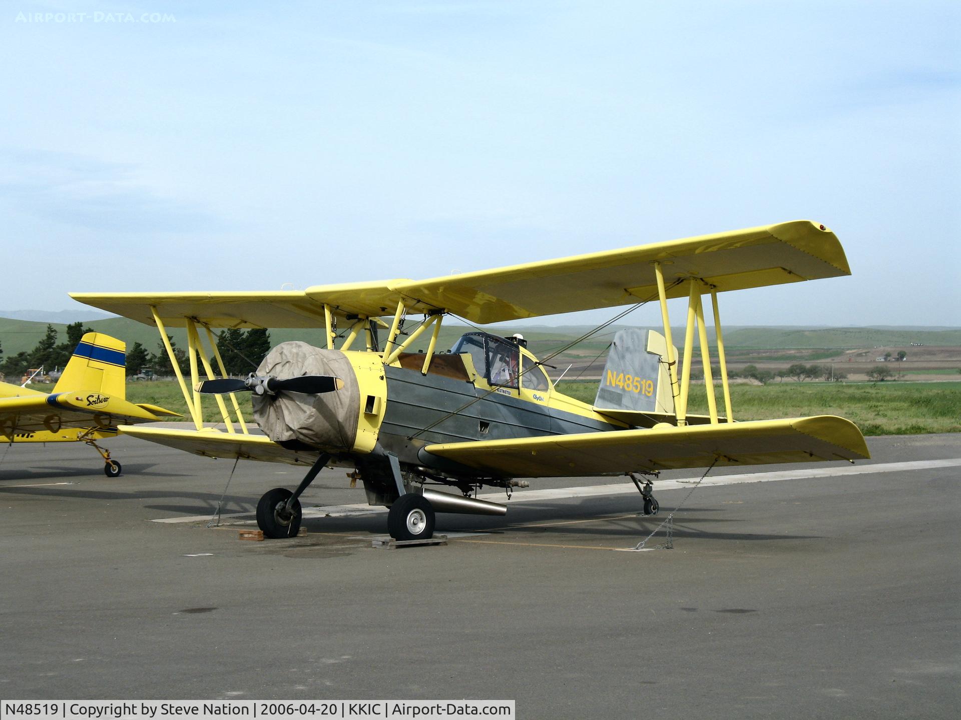 N48519, 1976 Grumman-Schweizer G-164B C/N 42B, Soilserv G-164B with spreader and engine cover @ Mesa Del Rey Airport, King City, CA