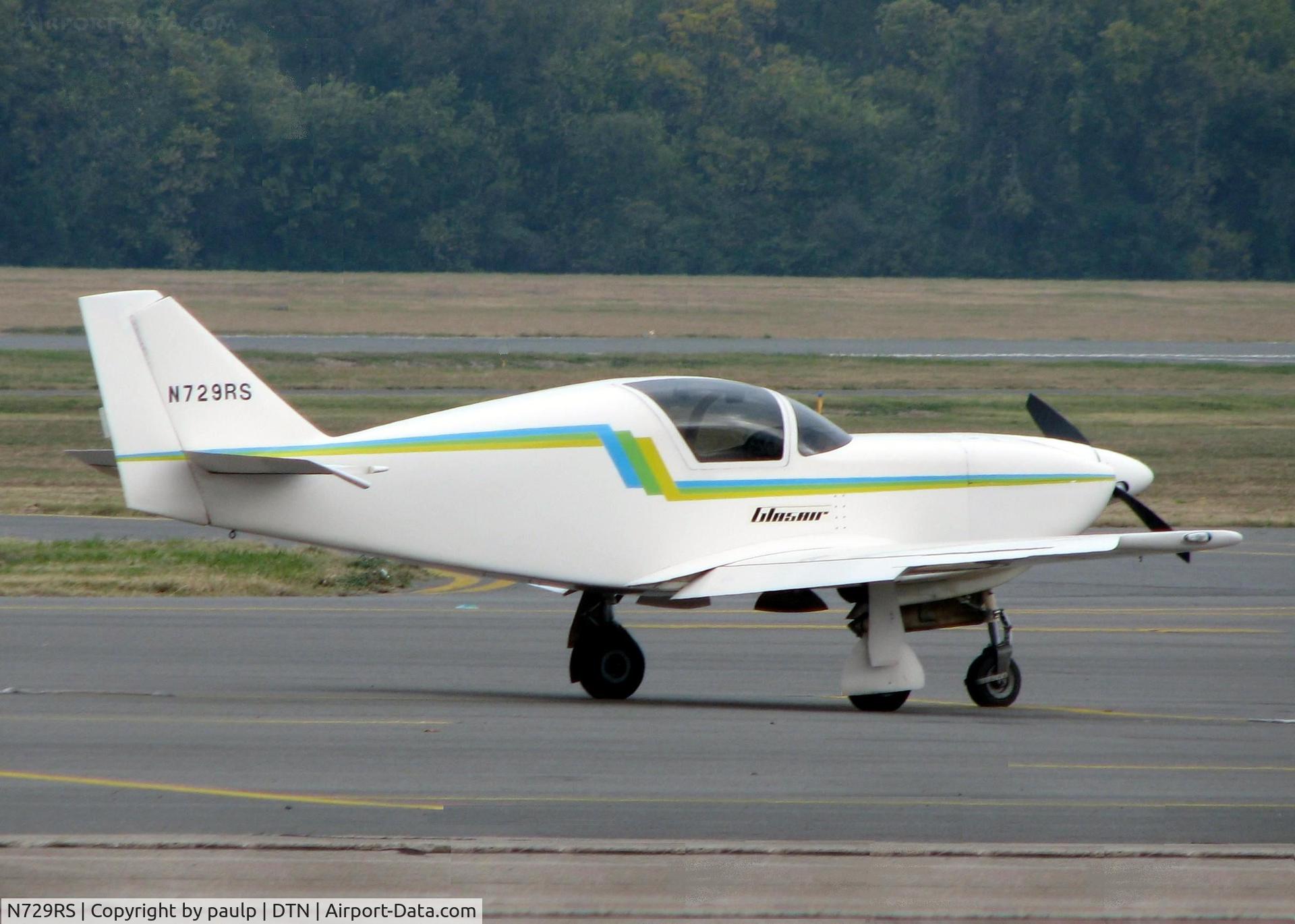 N729RS, 1986 Stoddard-Hamilton Glasair SHA C/N SN-540R, At Downtown Shreveport.