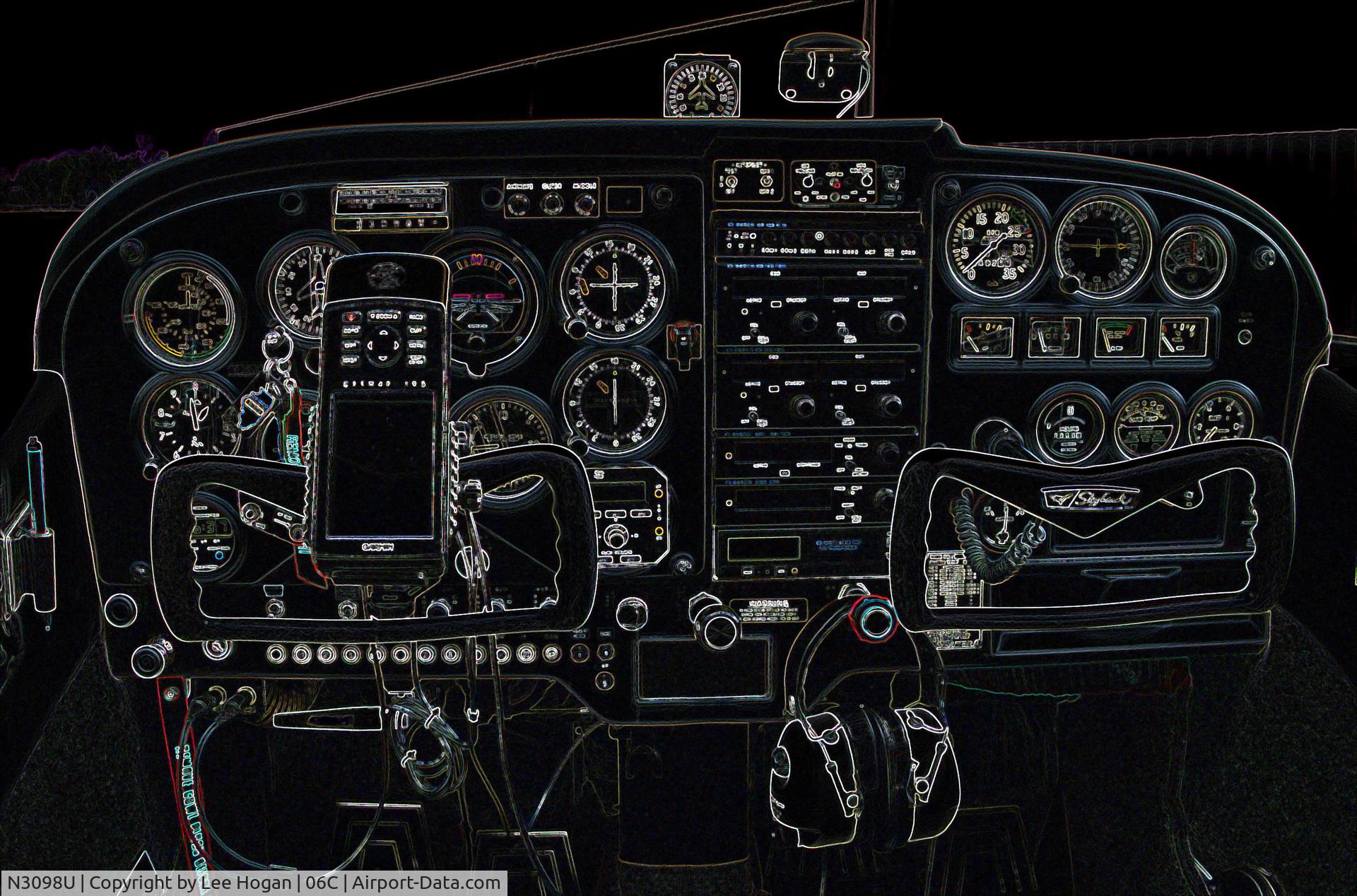 N3098U, 1963 Cessna 172E C/N 17250698, Panel of N3098U