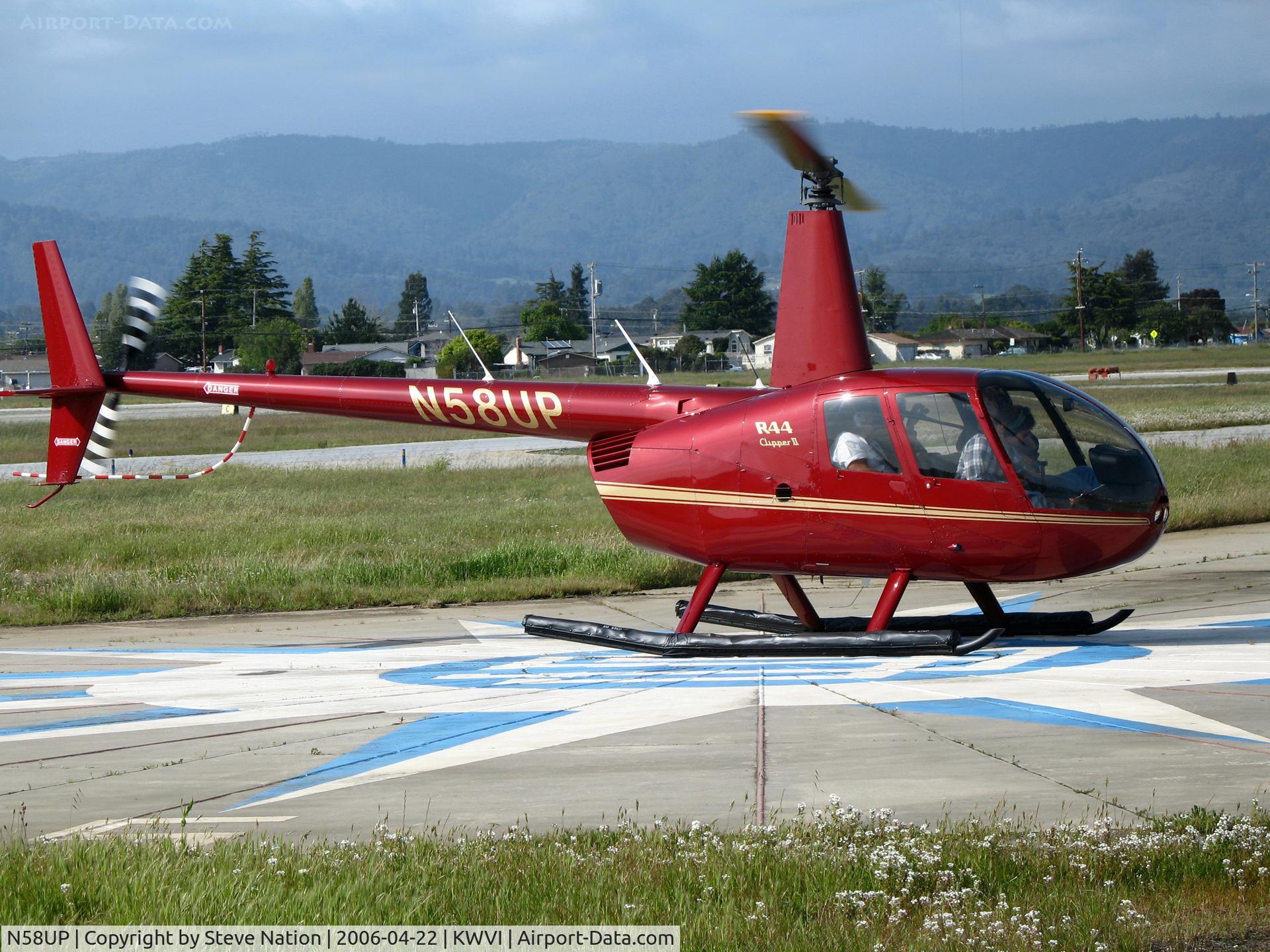 N58UP, 2005 Robinson R44 II C/N 10701, 2005 Robbie R44 II touching down @ Watsonville, CA