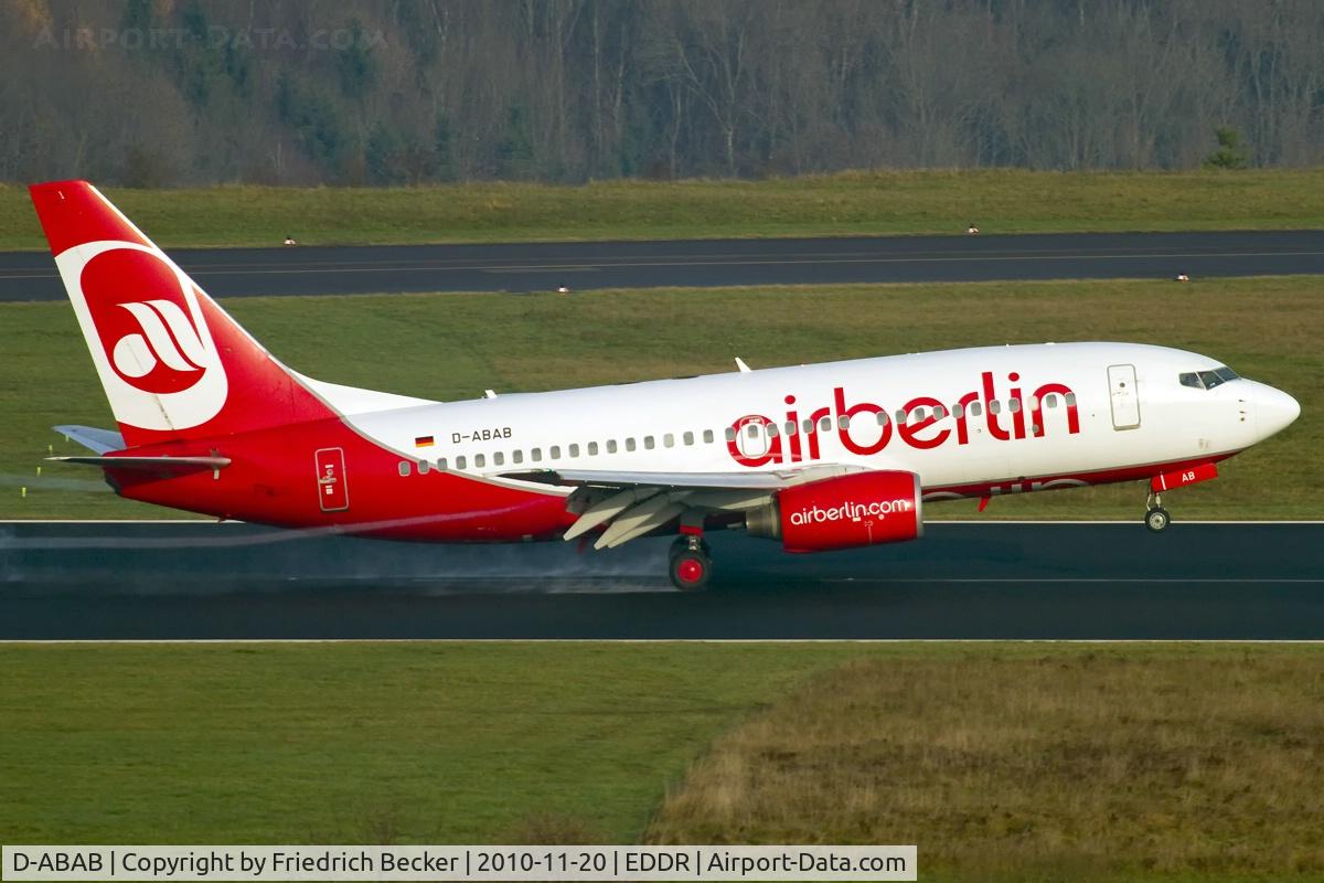 D-ABAB, 2001 Boeing 737-76Q C/N 30277, touchdown RW09