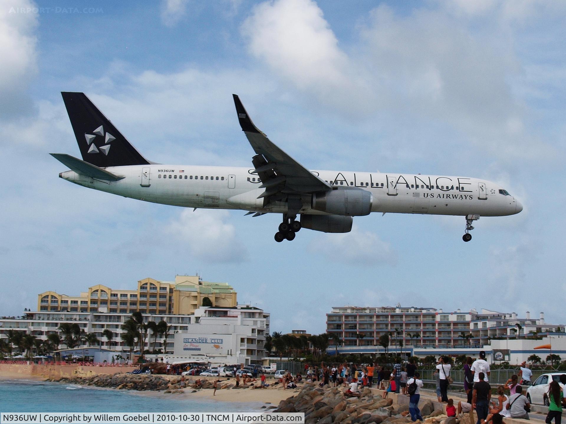 N936UW, 1994 Boeing 757-2B7 C/N 27244, Landing on Prinses Juliana Airport St Maarten