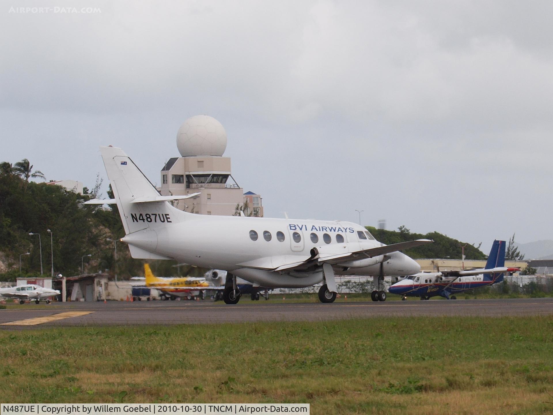N487UE, 1990 British Aerospace BAe-3201 Jetstream C/N 906, ready for take off of Prinses Juliana Airport St Maarten