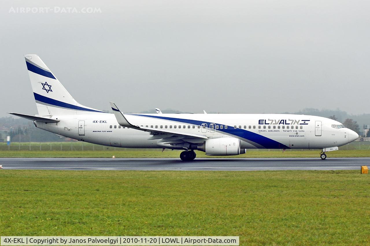 4X-EKL, 2009 Boeing 737-85P C/N 35478, EL AL Israel Airlines Boeing B737-85P take-off in LOWL/LNZ