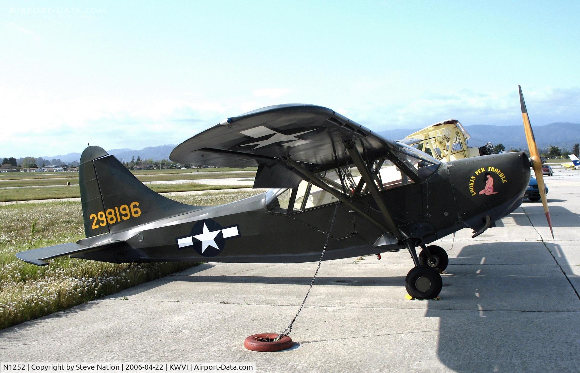 N1252, 1942 Stinson L-5 Sentinel C/N Not found N1252, 1942 Stinson L-5 USAAC cs 42-98196 