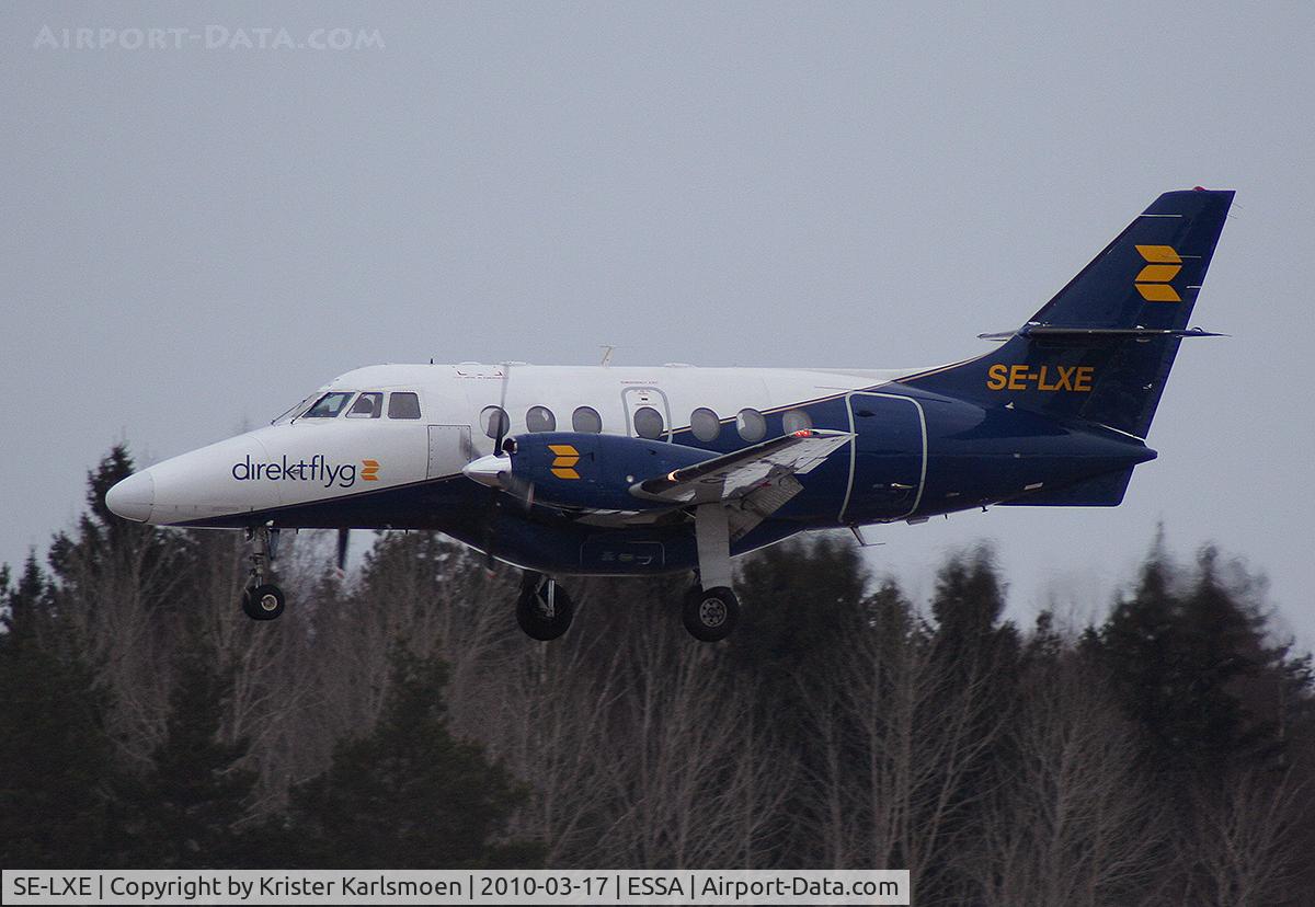 SE-LXE, 1992 British Aerospace BAe-3201 Jetstream Super 31 C/N 970, Dark morning...