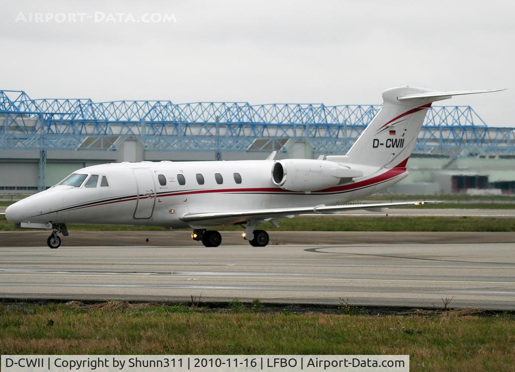D-CWII, 1998 Cessna 650 Citation VII C/N 650-7090, Taxiing to the General Aviation area...