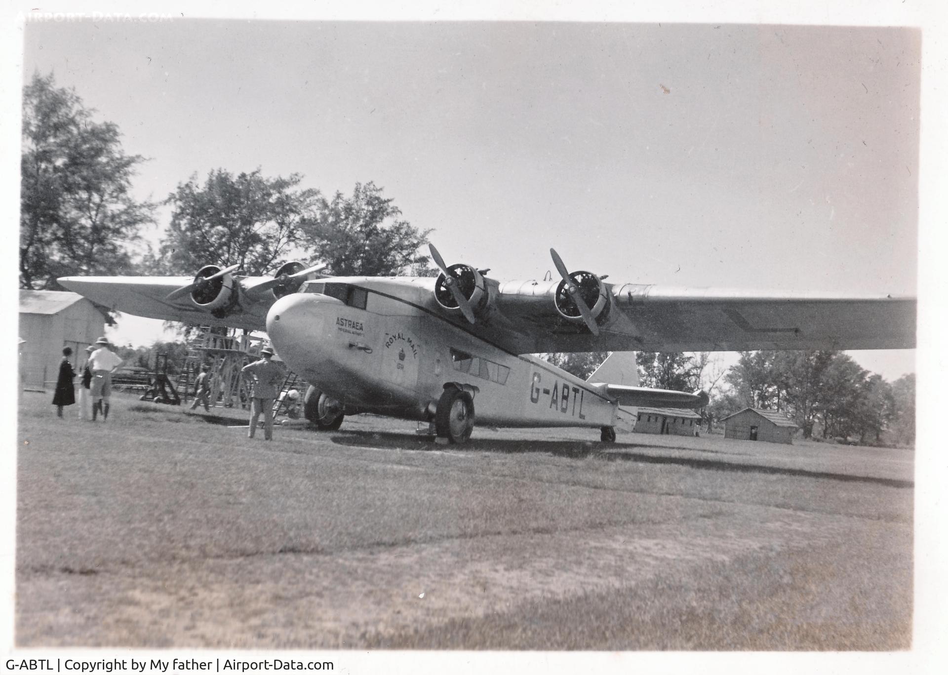 G-ABTL, Armstrong Whitworth AW15 Atlanta C/N AW784, This picture was taken by my father in about 1935 in India.