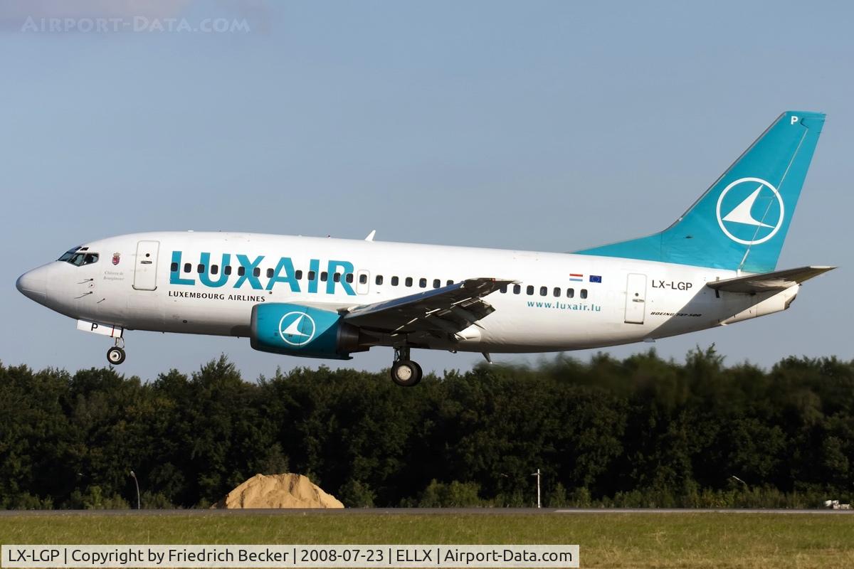 LX-LGP, 1993 Boeing 737-5C9 C/N 26439, about to touchdown