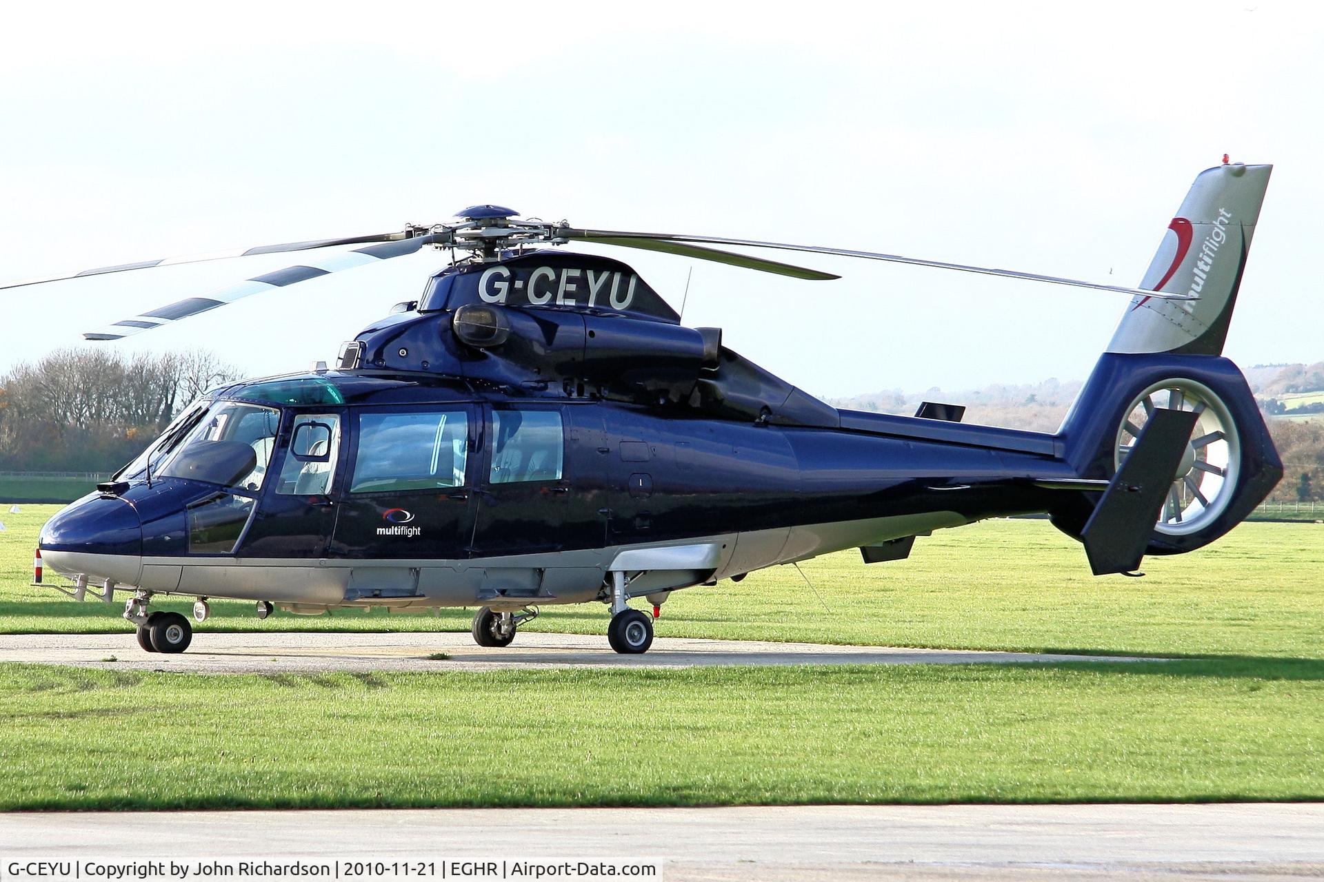 G-CEYU, 1988 Aerospatiale SA-365N-1 Dauphin 2 C/N 6298, Parked on Apron