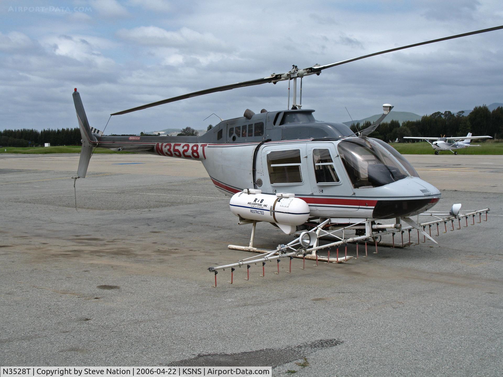 N3528T, 1981 Bell 206B JetRanger C/N 3516, R& B Helicopters (Salinas, CA) 1981 Bell 206B sprayer @ Salinas Municipal Airport, CA