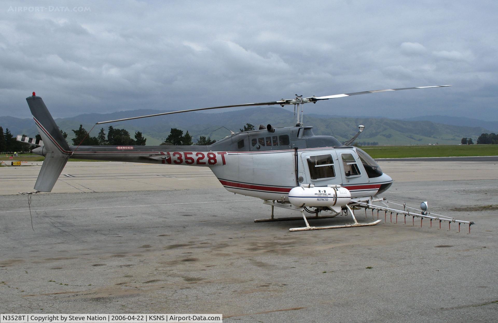 N3528T, 1981 Bell 206B JetRanger C/N 3516, R& B Helicopters (Salinas, CA) 1981 Bell 206B sprayer @ Salinas Municipal Airport, CA