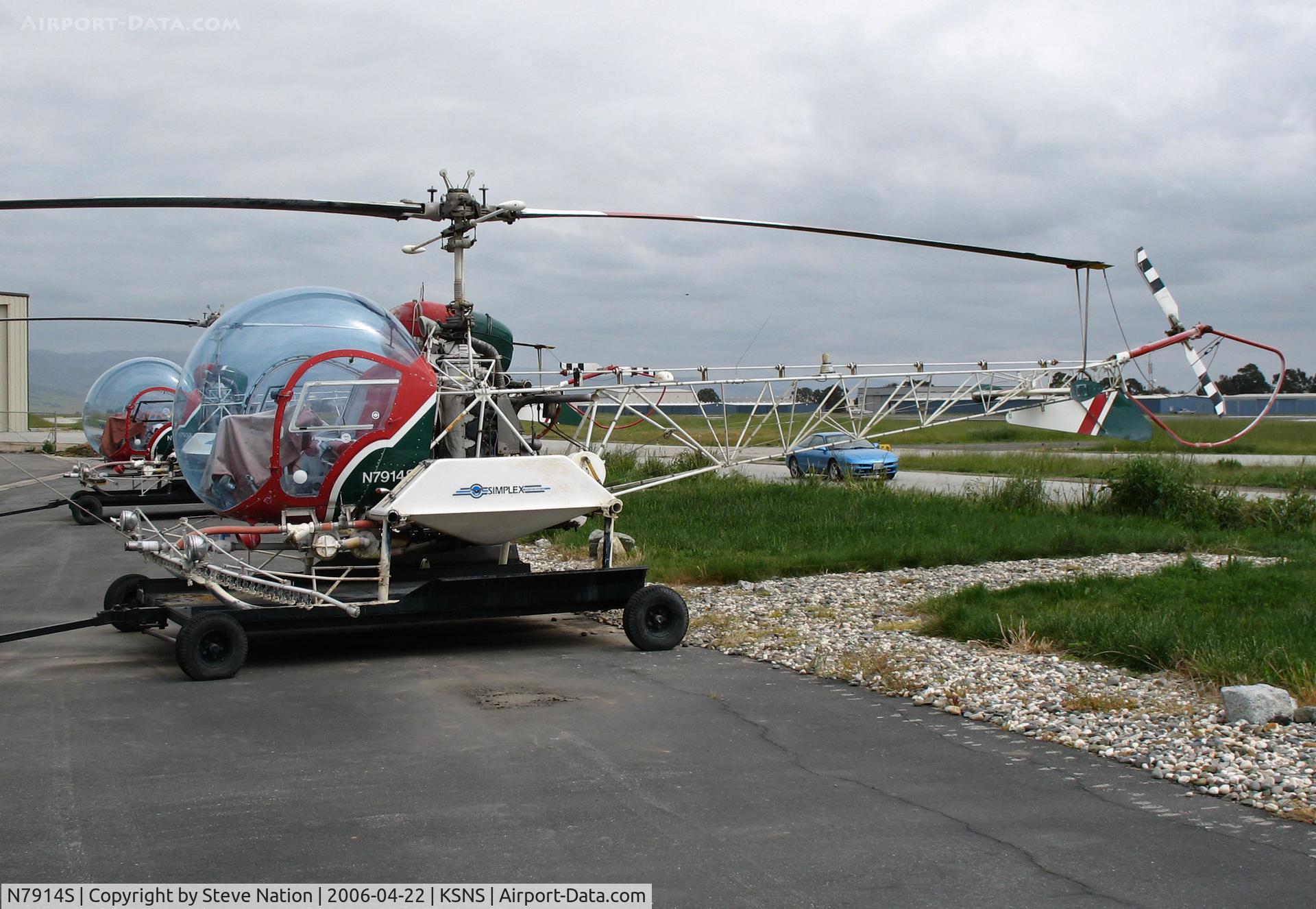 N7914S, 1967 Bell 47G-5 C/N 7848, Gomes Farm A/S (Salinas, CA) 1967 Bell 47G-5 sprayer  