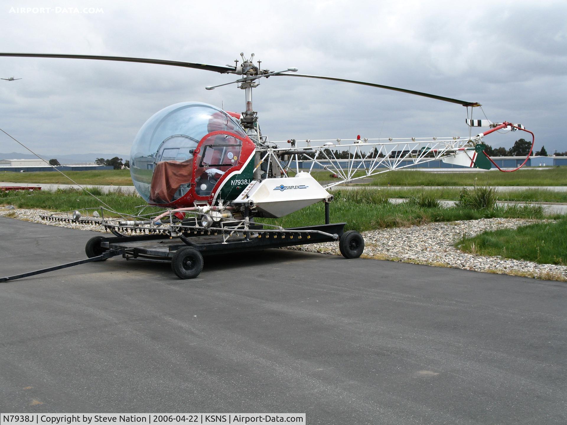 N7938J, 1971 Bell 47G-5 C/N 25043, Gomes Farm A/S (Salinas, CA) 1971 Bell 47G-5 sprayer  