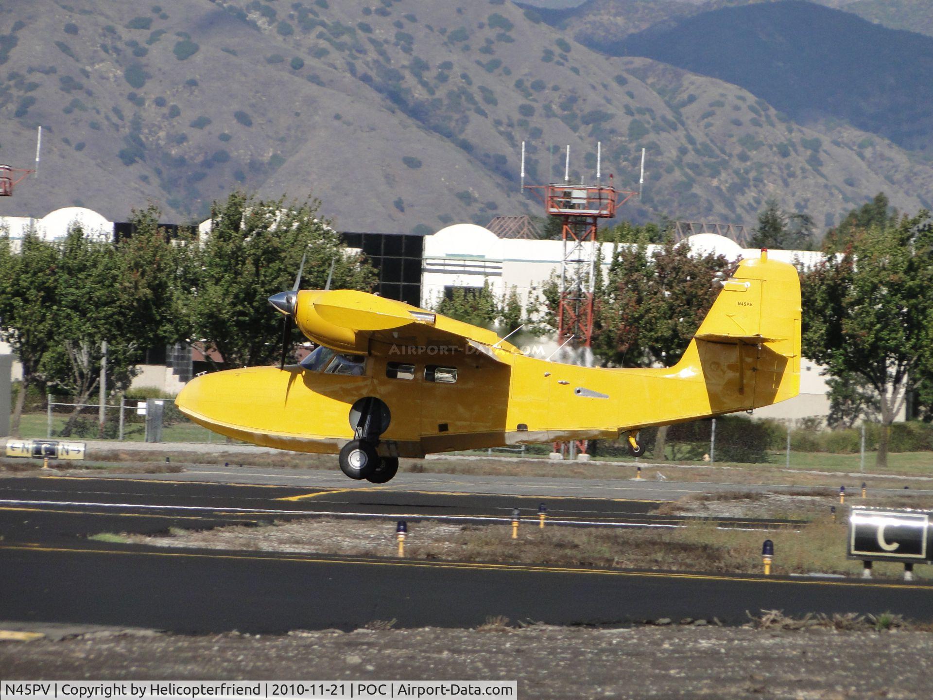 N45PV, 1944 Grumman G-44 Widgeon C/N 1380, Taking off westbound from 26L