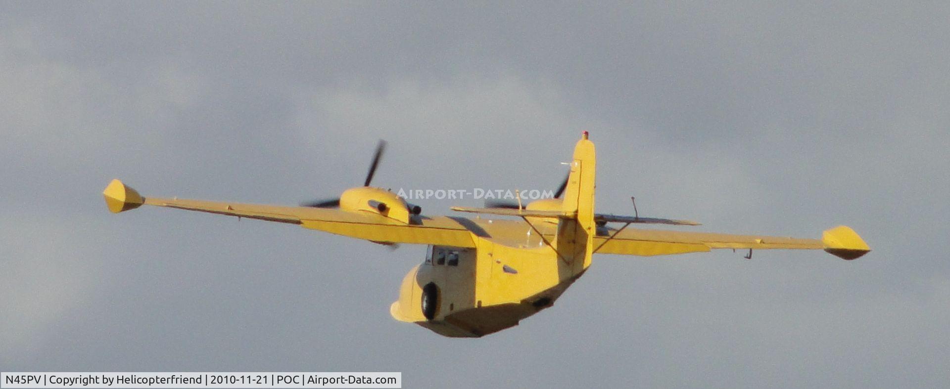 N45PV, 1944 Grumman G-44 Widgeon C/N 1380, Wheels up and headed westbound to come around in the pattern