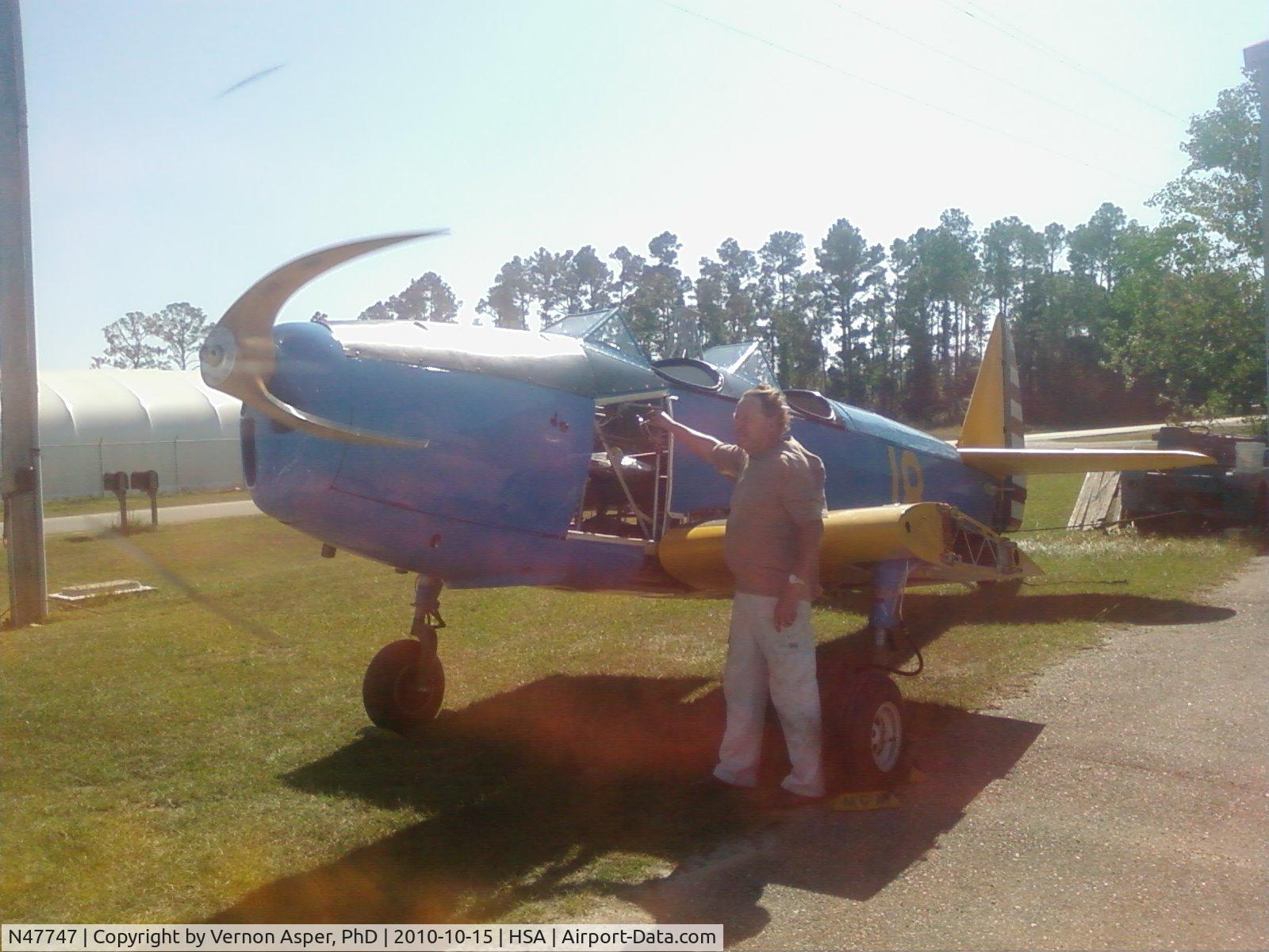 N47747, 1943 Fairchild M-62A C/N T43-5488, October 2010 - The engine is completely overhauled with new internal parts from Fresno.  Tom is giving it an initial runs.  Ran very well with good oil pressure and few pressure.