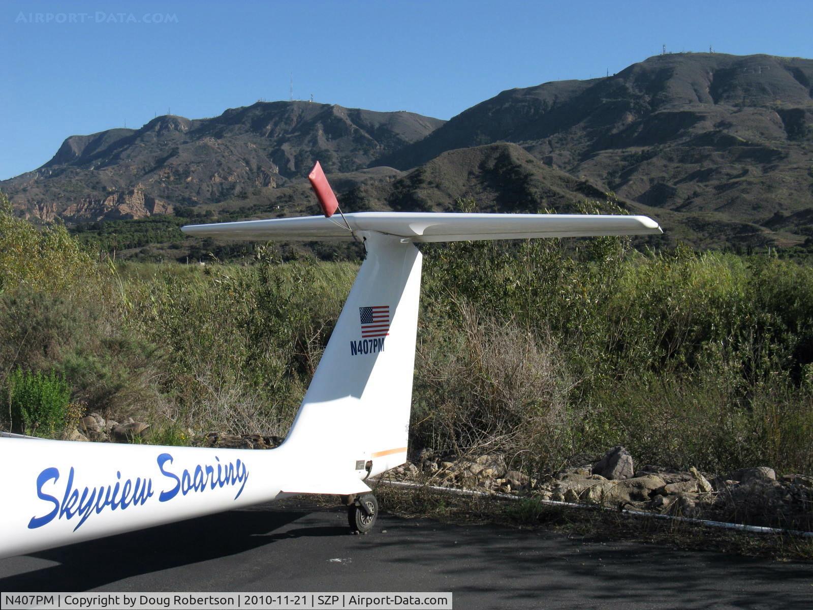 N407PM, 1995 HOAC HK-36R Super Dimona C/N 36407, 1995 HOAC Austria Flugzeugwerk Wiener Neustadt Gmbh HK-36R SUPER DIMONA motor-glider, Rotax 912 80 Hp, empennage with T-tail