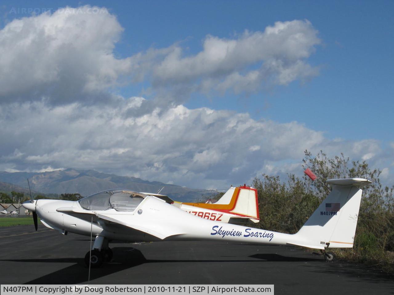 N407PM, 1995 HOAC HK-36R Super Dimona C/N 36407, 1995 HOAC Flugzeugwerk Wiener Neustadt Gmbh HK-36R SUPER DIMONA motor-glider, Rotax 912 80 Hp, self-launching needs no tow aloft
