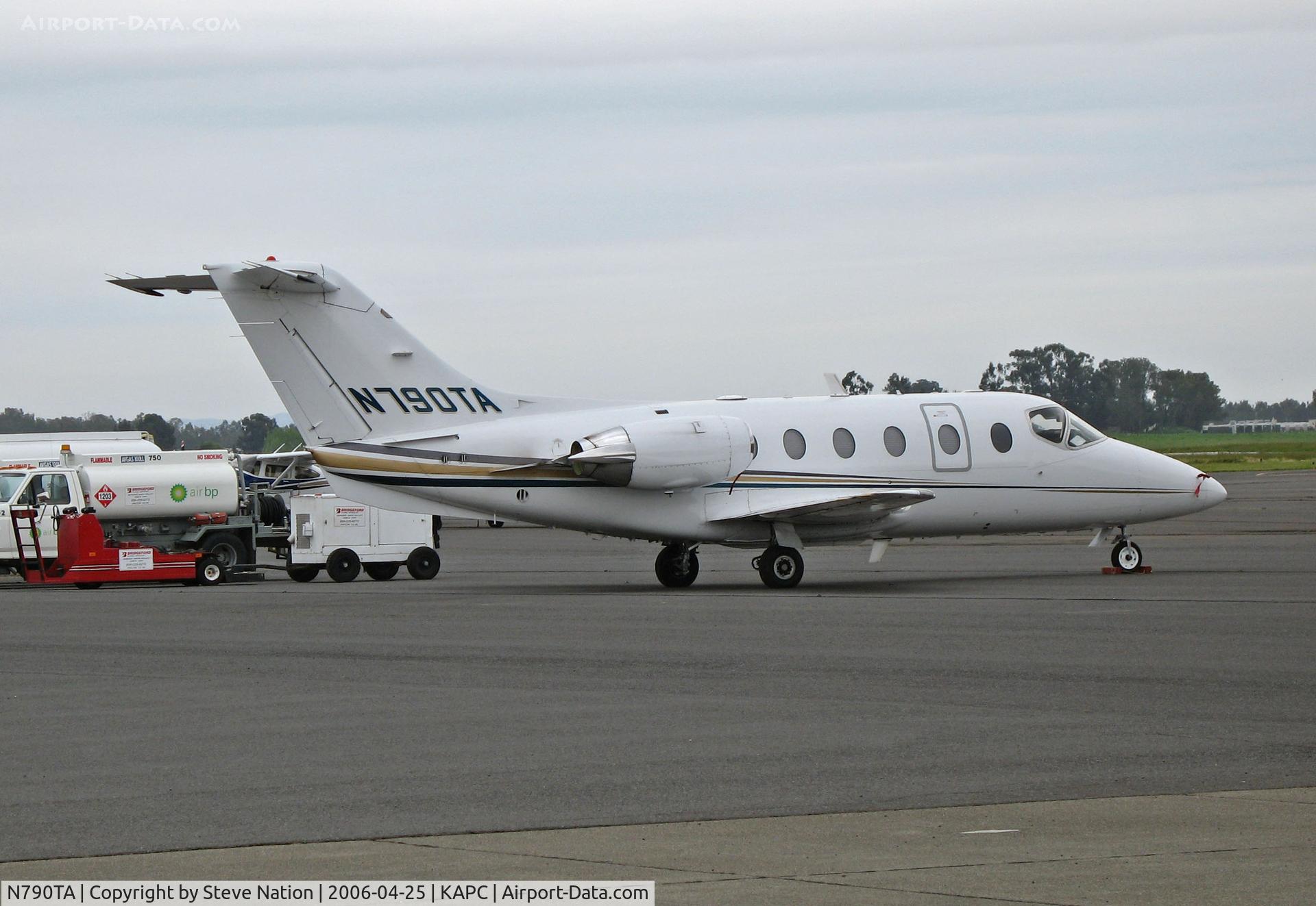 N790TA, 1999 Raytheon Beechjet 400A/Nextant N400XT C/N RK-252, Flight Options 1999 Raytheon 400A on ramp at Napa County Airport, CA