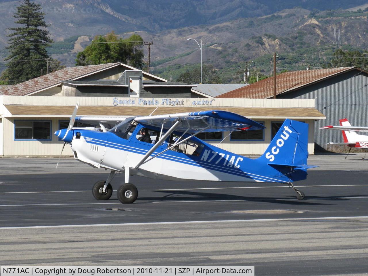 N771AC, 1997 American Champion 8GCBC Scout C/N 379-96, 1997 American Champion 8GCBC SCOUT, Lycoming O-360-A1D 180 Hp, landing Rwy 22
