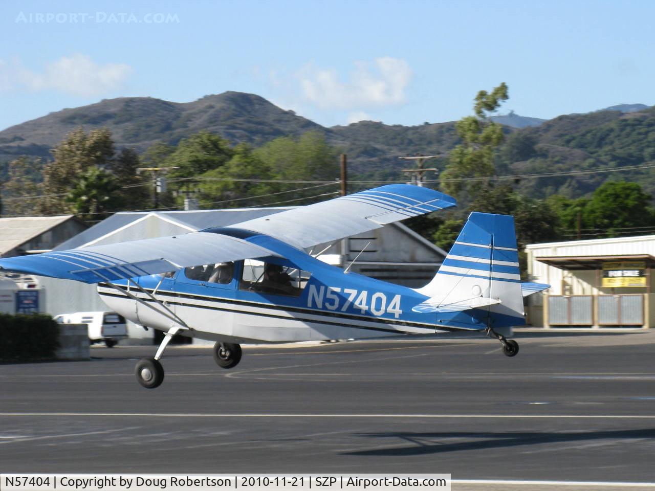 N57404, 1973 Bellanca 7ECA Citabria C/N 940-73, 1973 Bellanca 7ECA CITABRIA, Lycoming O-235 115 Hp, takeoff Rwy 22 on a gusty day.