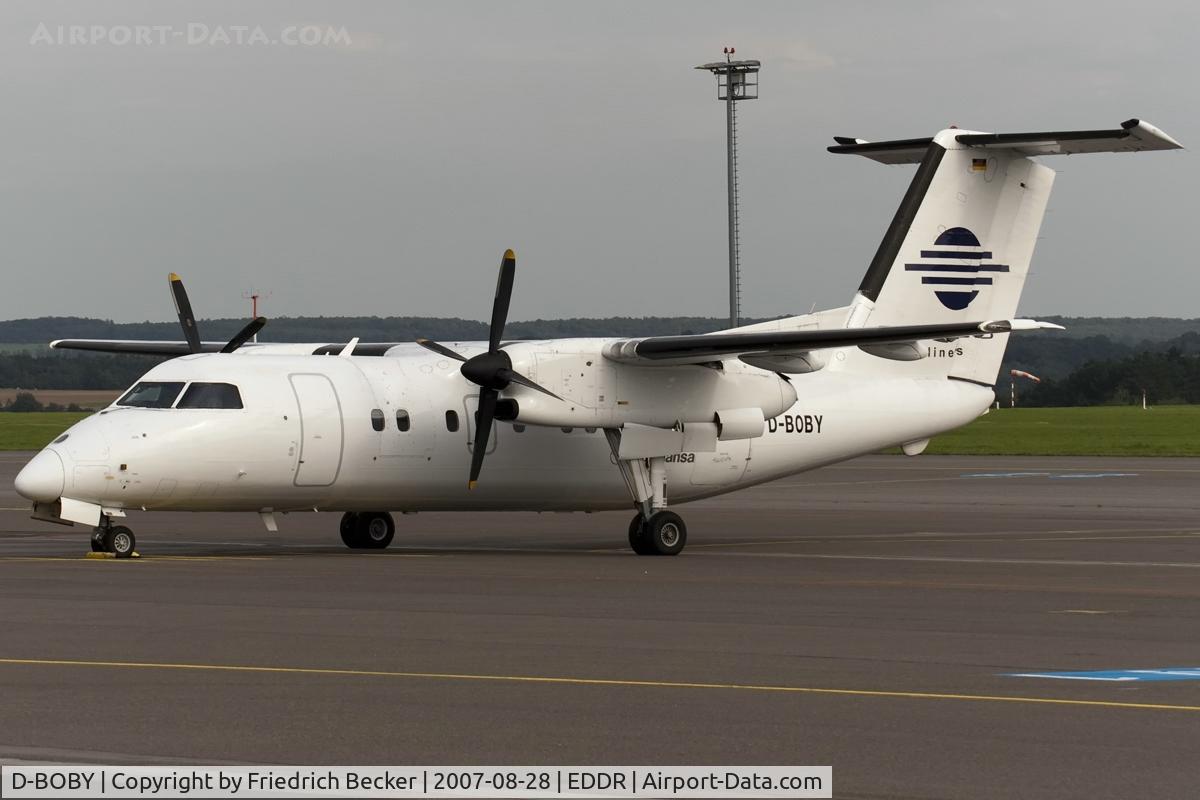 D-BOBY, 1989 De Havilland Canada DHC-8-102 Dash 8 C/N 177, waiting for the next flight