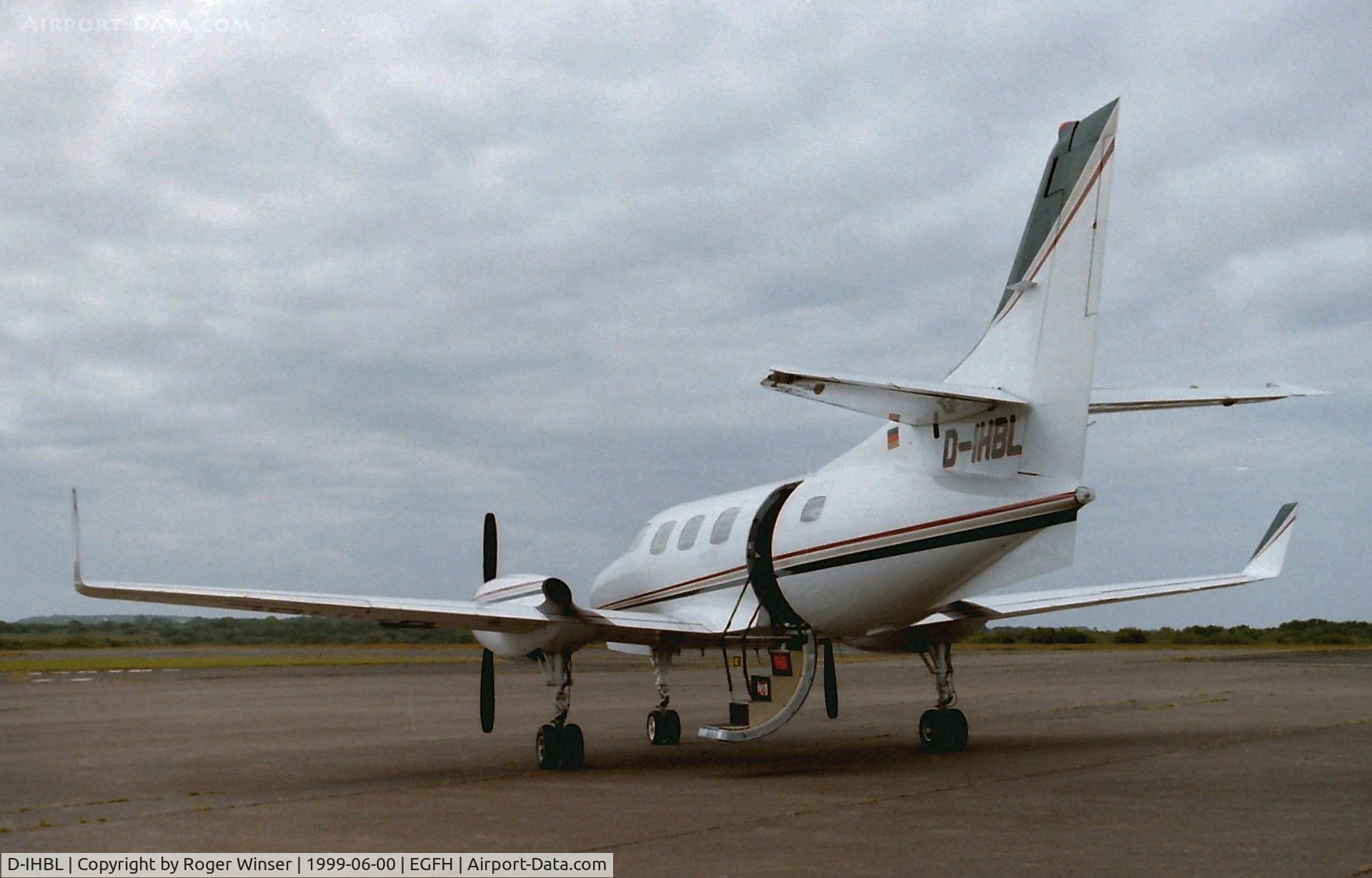 D-IHBL, 1983 Swearingen SA-227TT Merlin 300 C/N TT-512A, Visiting Swansea Airport in summer 1999. Date taken is a guess.