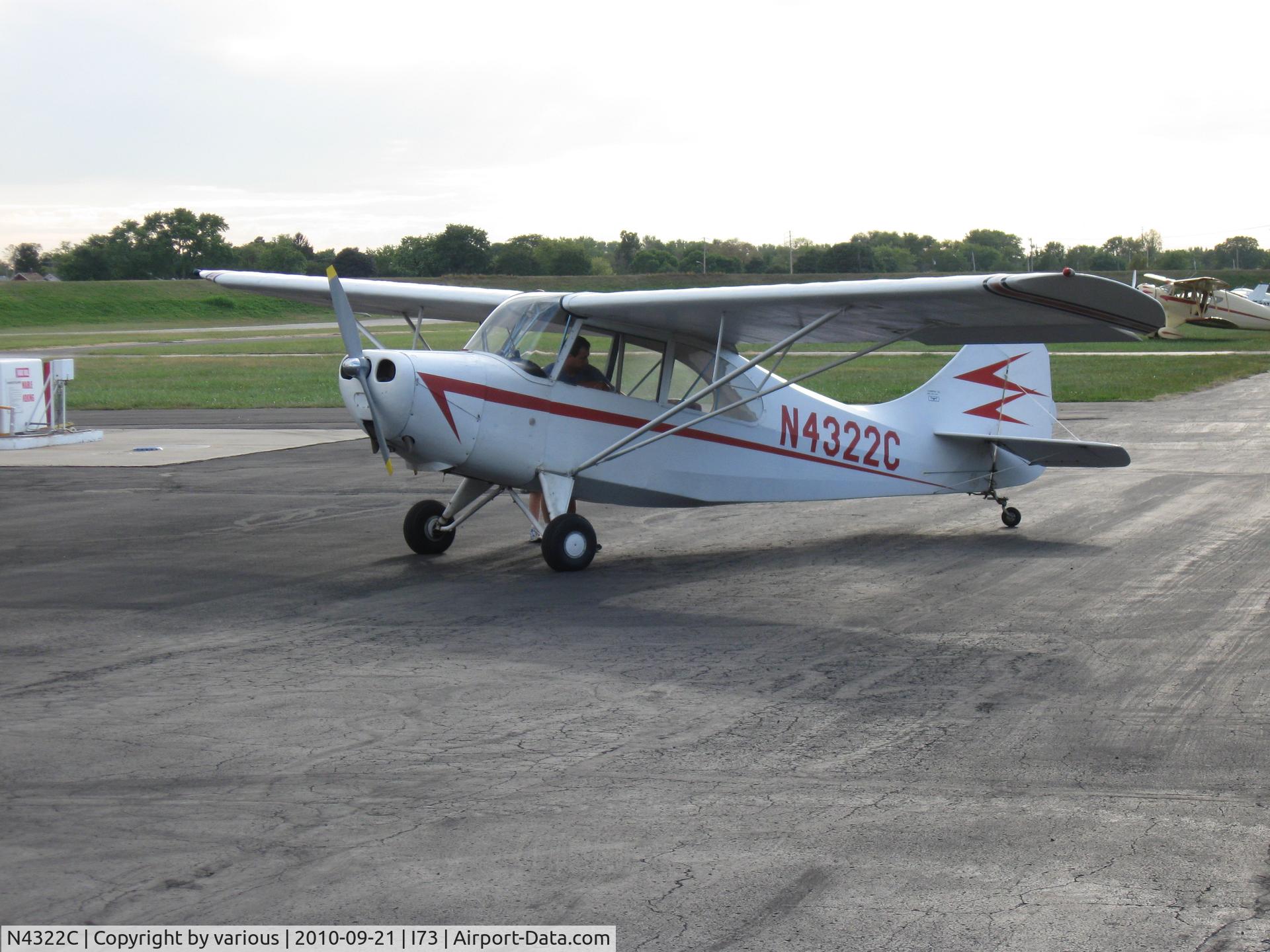 N4322C, 1955 Champion 7EC C/N 7EC-327, This and three others taken Sept 21 Moraine Airpark OH follow.  Use at your discretion in publishing.
