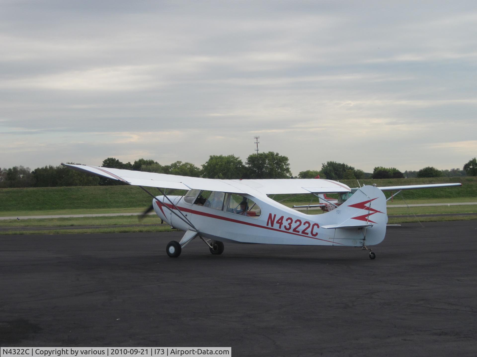 N4322C, 1955 Champion 7EC C/N 7EC-327, This and three taken Sept 21 Moraine Airpark OH follow.  Use at your discretion in publishing.