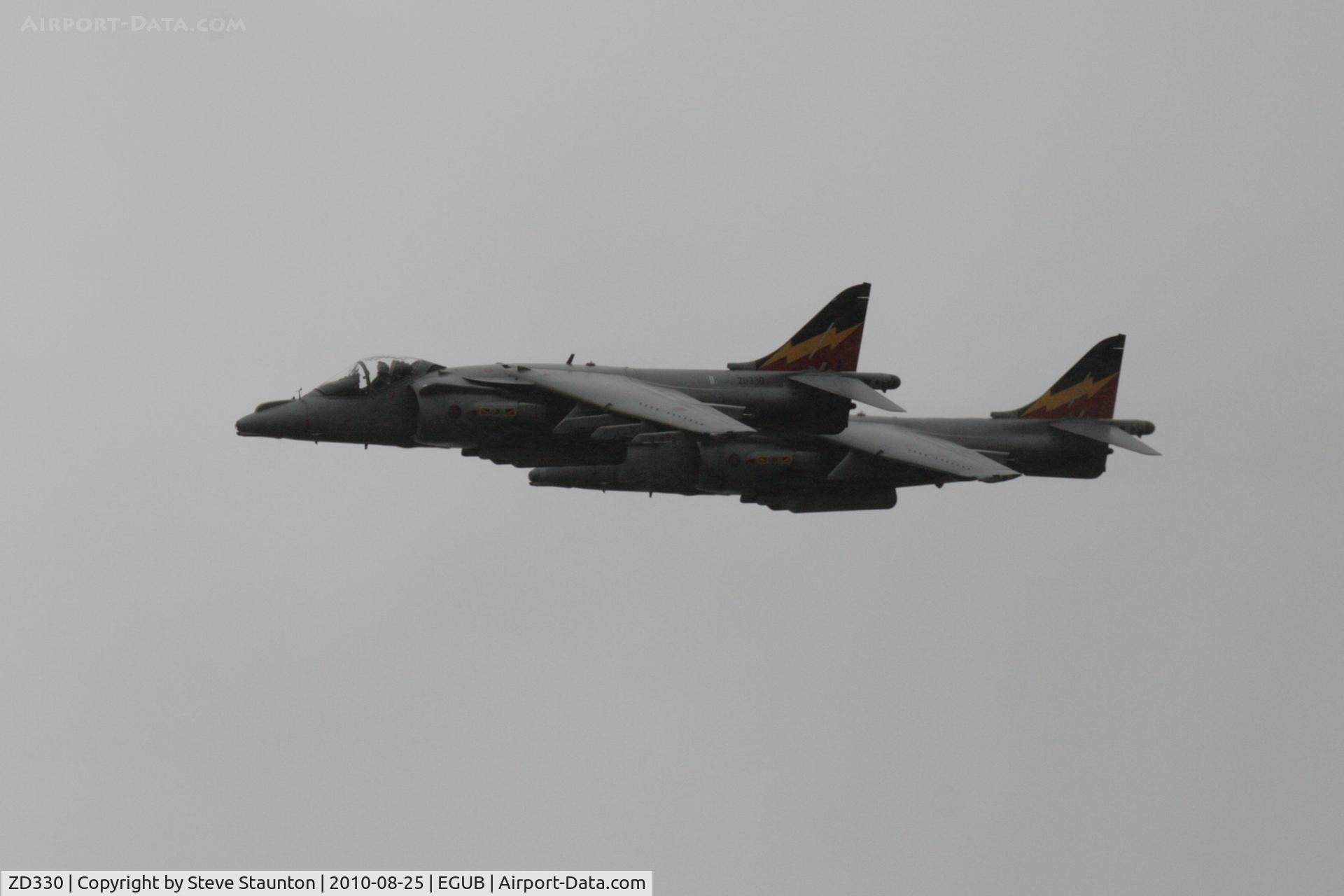 ZD330, British Aerospace Harrier GR.7 C/N P11, Taken at RAF Benson Families Day (in the pouring rain) August 2010.