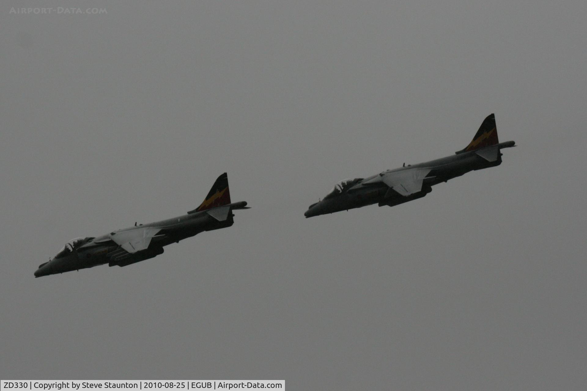 ZD330, British Aerospace Harrier GR.7 C/N P11, Taken at RAF Benson Families Day (in the pouring rain) August 2010.