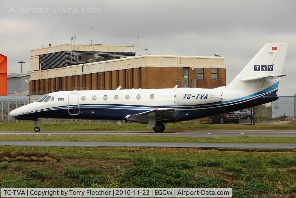 TC-TVA, 2009 Cessna 680 Citation Sovereign C/N 680-0263, Turkish registered 2009 Cessna C680 Citation Sovereign, c/n: 680-0263 at Luton