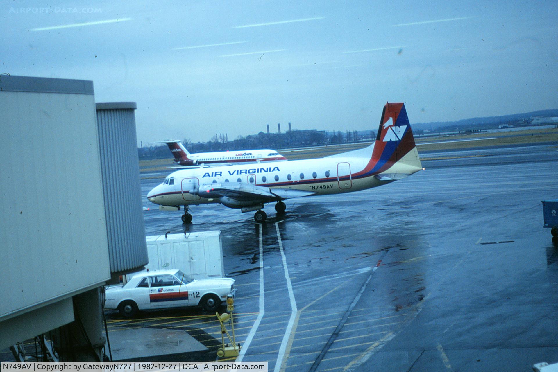 N749AV, 1981 British Aerospace HS.748 Series 2B C/N 1790, Air Virginia.