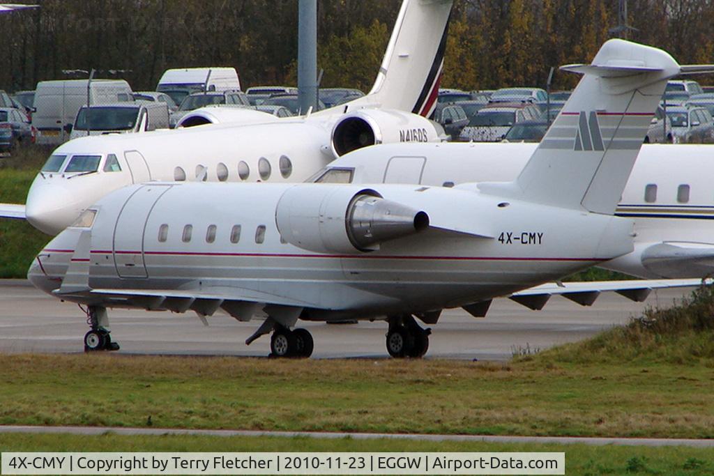 4X-CMY, 1998 Bombardier Challenger 604 (CL-600-2B16) C/N 5388, 1998 Canadair CL-600-2B16 Challenger 604, c/n: 5388 at Luton