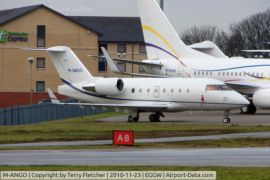 M-ANGO, 2005 Bombardier Challenger 604 (CL-600-2B16) C/N 5610, 2005 Bombardier CANADAIR CL600-2B16 (604 VARIANT), c/n: 5610 at Luton
