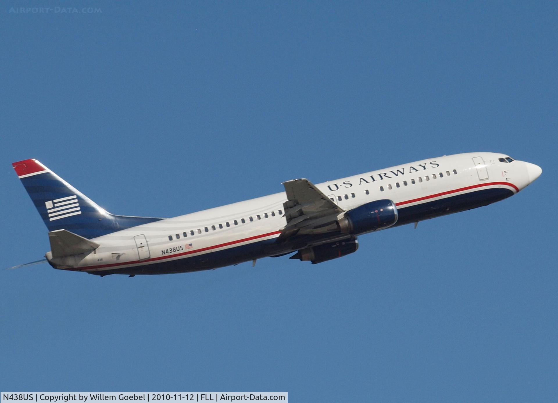 N438US, 1990 Boeing 737-4B7 C/N 24560, Take off on Frt. Lauderdale Airport(FLL)