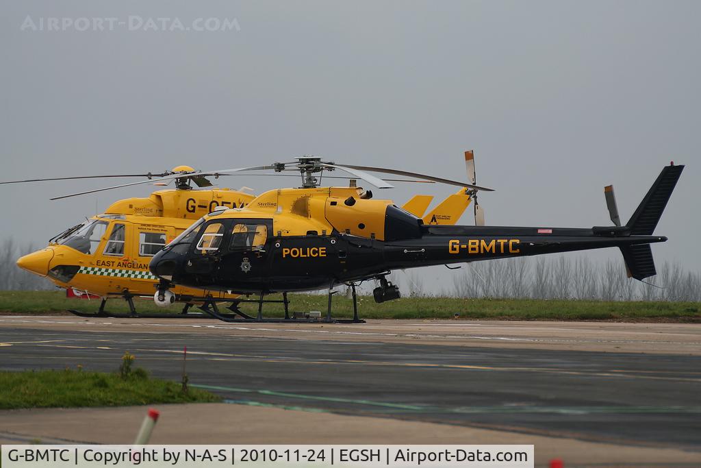 G-BMTC, 1983 Aerospatiale AS-355F-2 Ecureuil 2 C/N 5302, Parked on Sterlings ramp