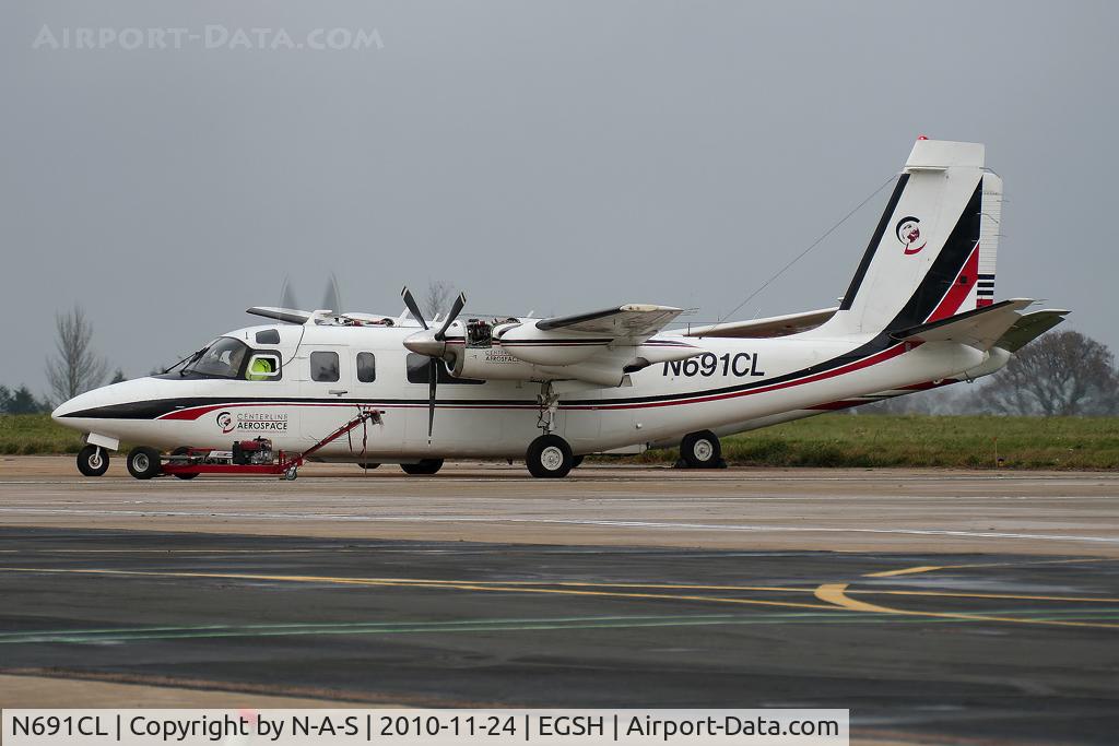 N691CL, 1973 Rockwell 690 Turbo Commander C/N 11058, Based Rockwell engine running