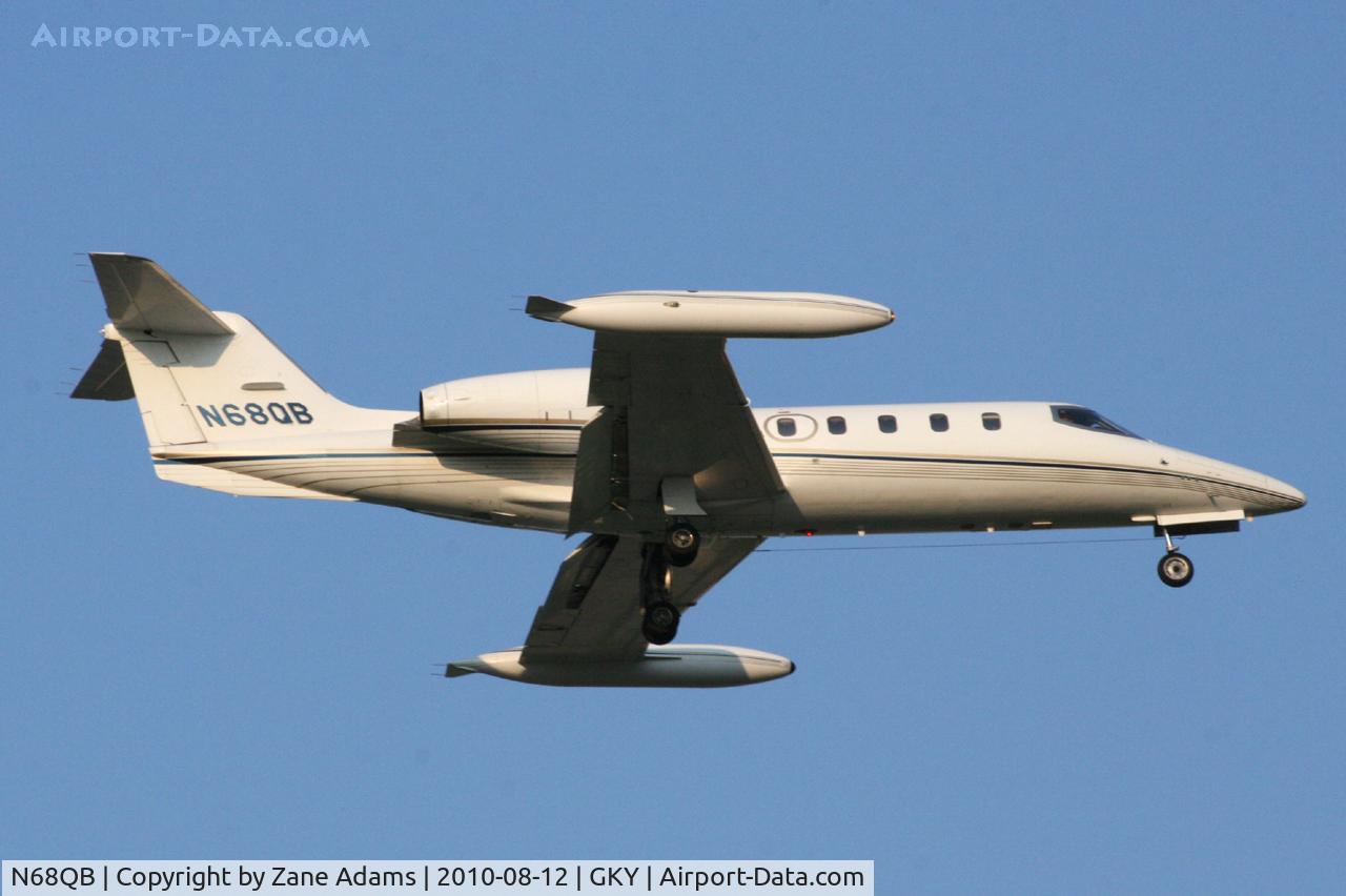 N68QB, 1976 Gates Learjet 35A C/N 079, Arriving at Arlington Municipal Airport - Arlington, TX