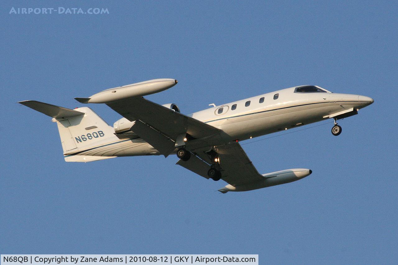 N68QB, 1976 Gates Learjet 35A C/N 079, Arriving at Arlington Municipal Airport - Arlington, TX