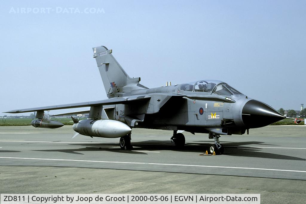 ZD811, 1985 Panavia Tornado GR.1 C/N 416/BS140/3190, Rare J-code of 14 Sq Allied Rapid Reactiob Force (ARRF). Seen on the 2000 photocall.