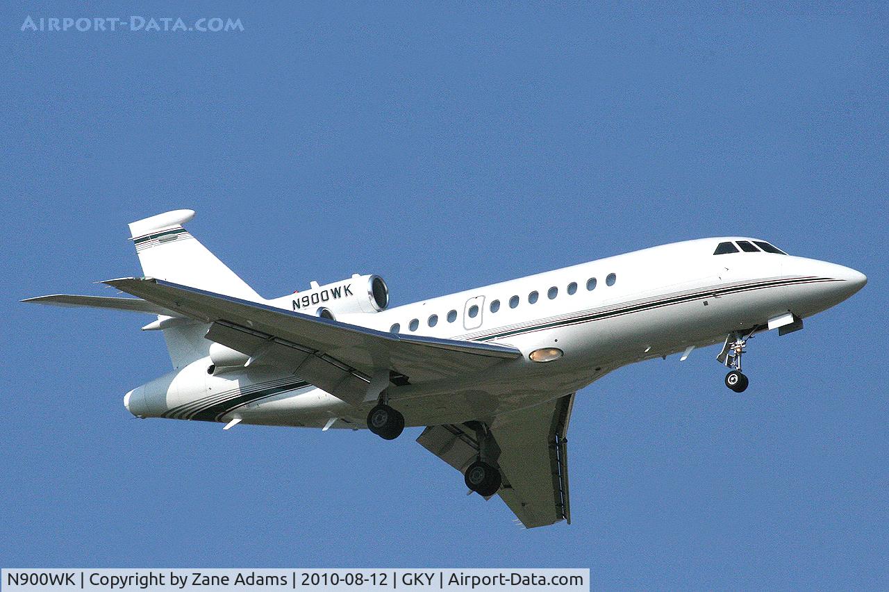 N900WK, 1988 Dassault-Breguet Falcon (Mystere) 900 C/N 57, Arriving at Arlington Municipal Airport - Arlington, TX