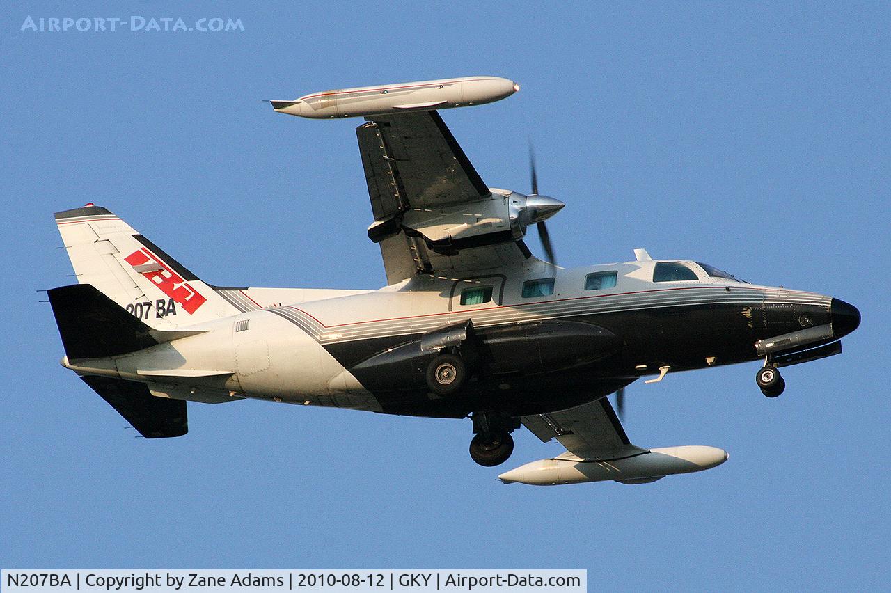 N207BA, 1974 Mitsubishi MU-2B-36 C/N 666, Arriving at Arlington Municipal Airport - Arlington, TX