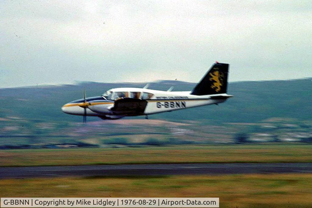 G-BBNN, 1971 Piper PA-23-250 Aztec C/N 27-4172, Low pass at Avon Air Spectacular & Car Auto Test, Weston Airport 29-30 August 1976