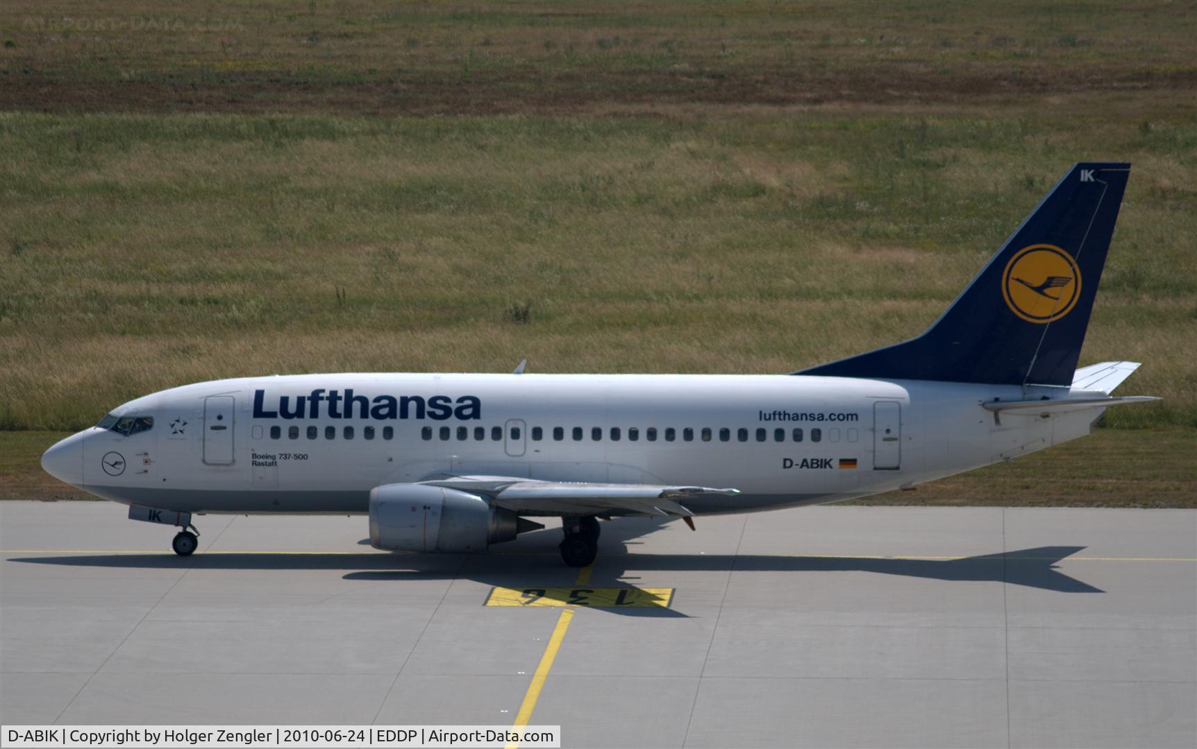 D-ABIK, 1991 Boeing 737-530 C/N 24823, Leaving LEJ for a short jump to FRA.