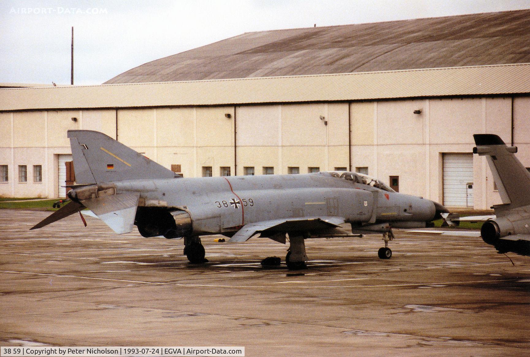 38 59, 1972 McDonnell Douglas F-4F Phantom II C/N 4772, F-4F Phantom, callsign German Air Force 3712, of JG-71 on the flight-line at the 1993 Intnl Air Tattoo at RAF Fairford.
