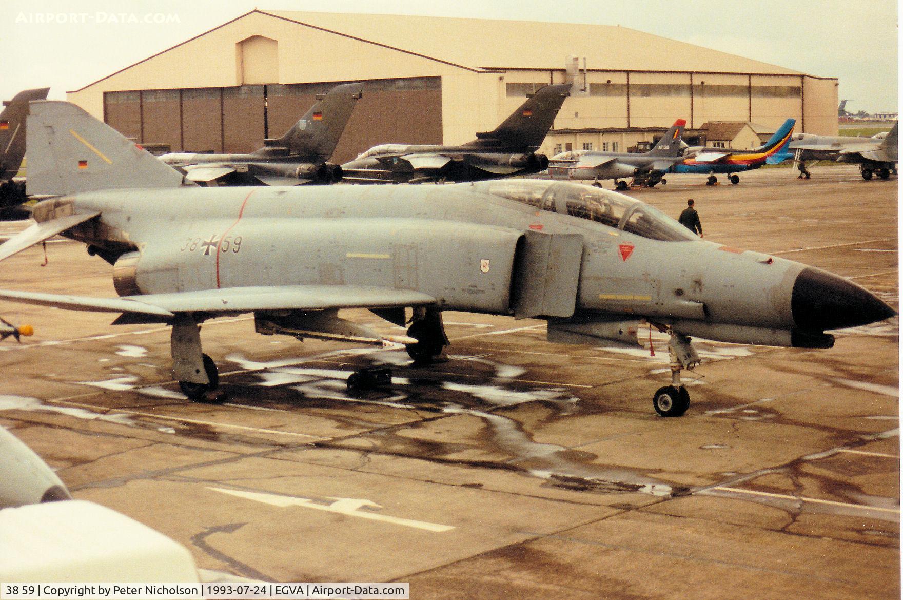 38 59, 1972 McDonnell Douglas F-4F Phantom II C/N 4772, Another view of the JG-71 F-4F Phantom of the German Air Force on the flight-line at the 1993 Intnl Air Tattoo at RAF Fairford.