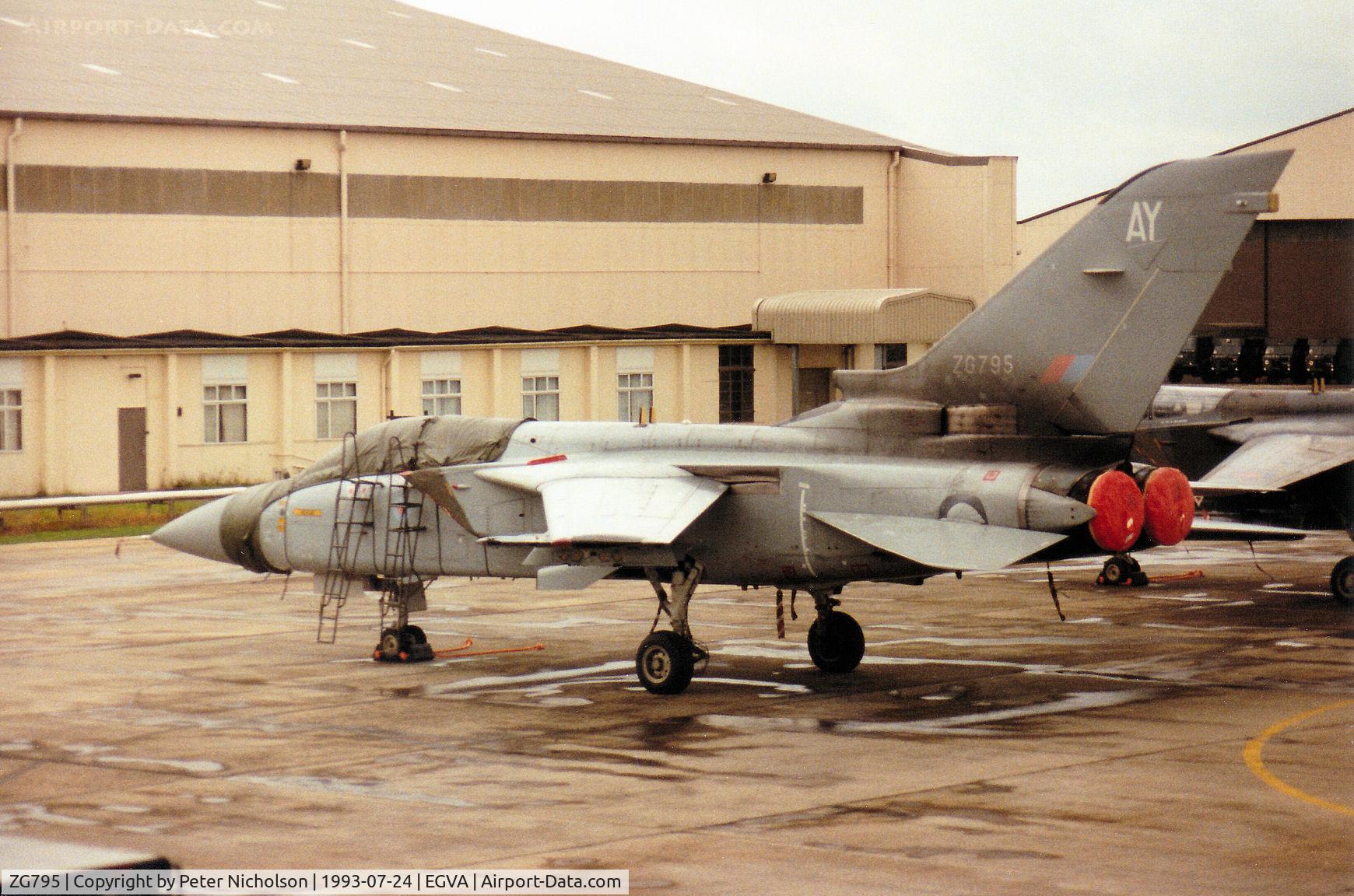 ZG795, Panavia Tornado F.3 C/N 917/AS143/3458, Another view of the 56[Reserve] Squadron Tornado F.3, callsign Phoenix, on the flight-line at the 1993 Intnl Air Tattoo at RAF Fairford.